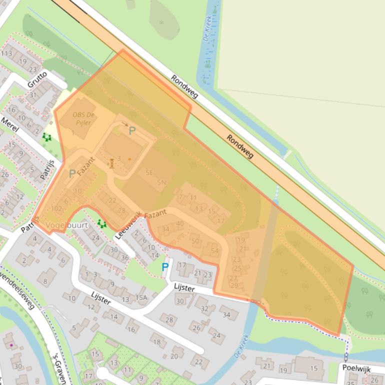Kaart van postcodegebied 3299BS.