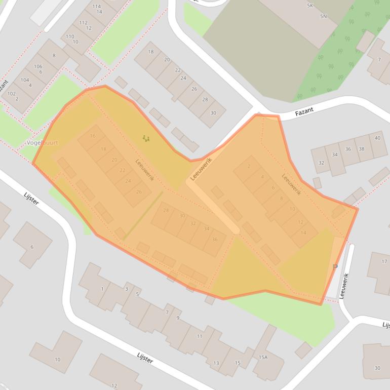 Kaart van postcodegebied 3299BZ.