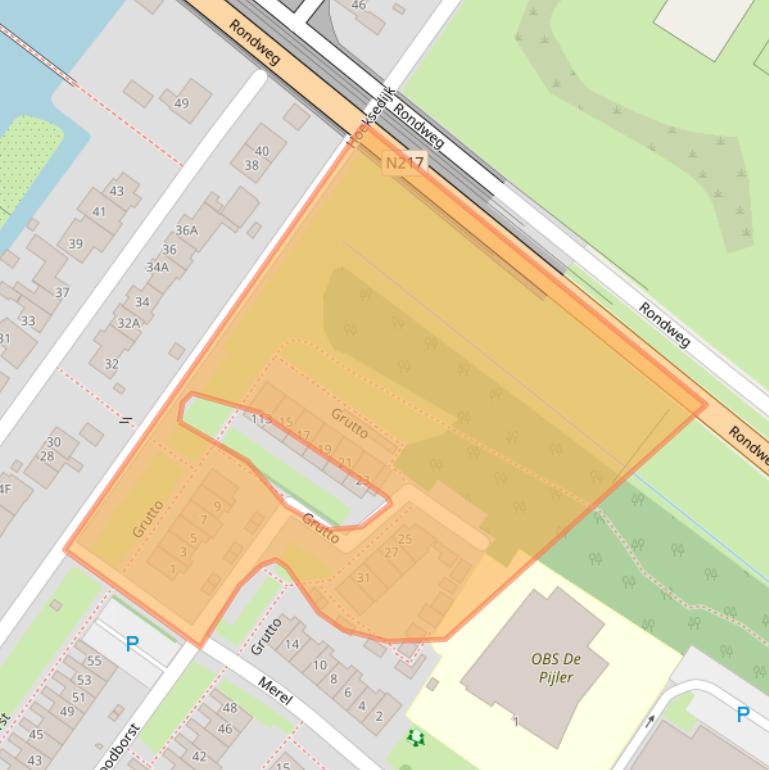 Kaart van postcodegebied 3299CA.