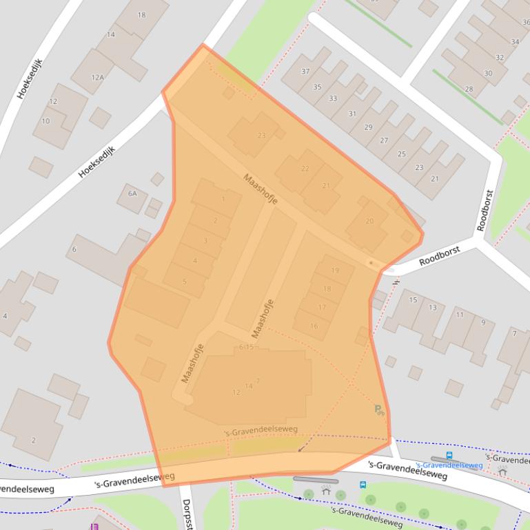 Kaart van postcodegebied 3299CC.