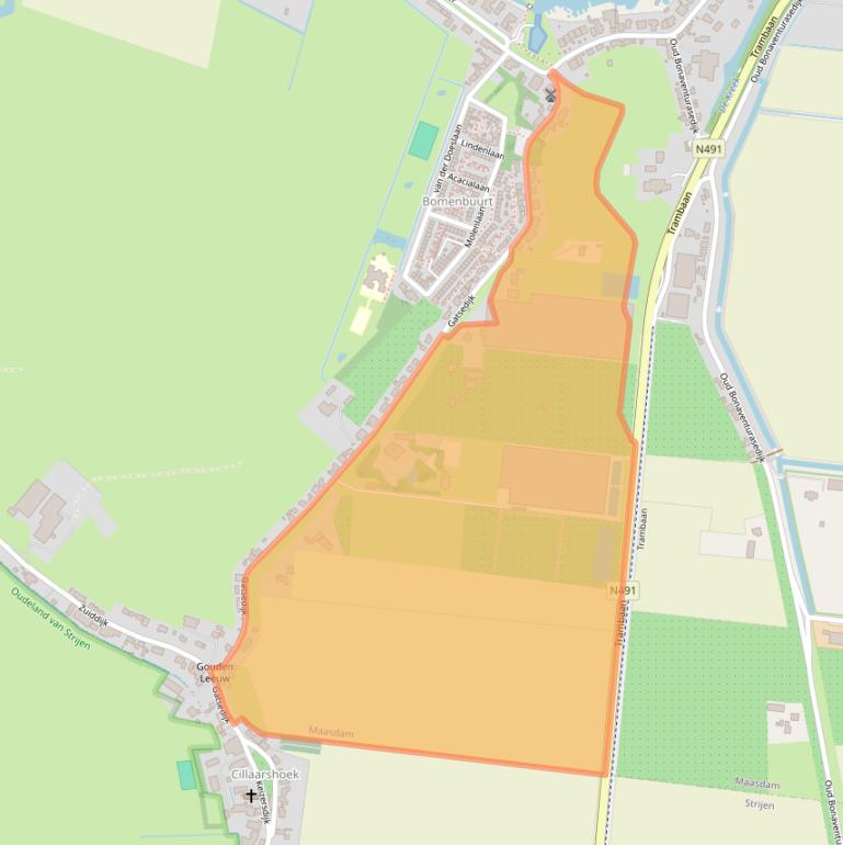 Kaart van postcodegebied 3299LA.