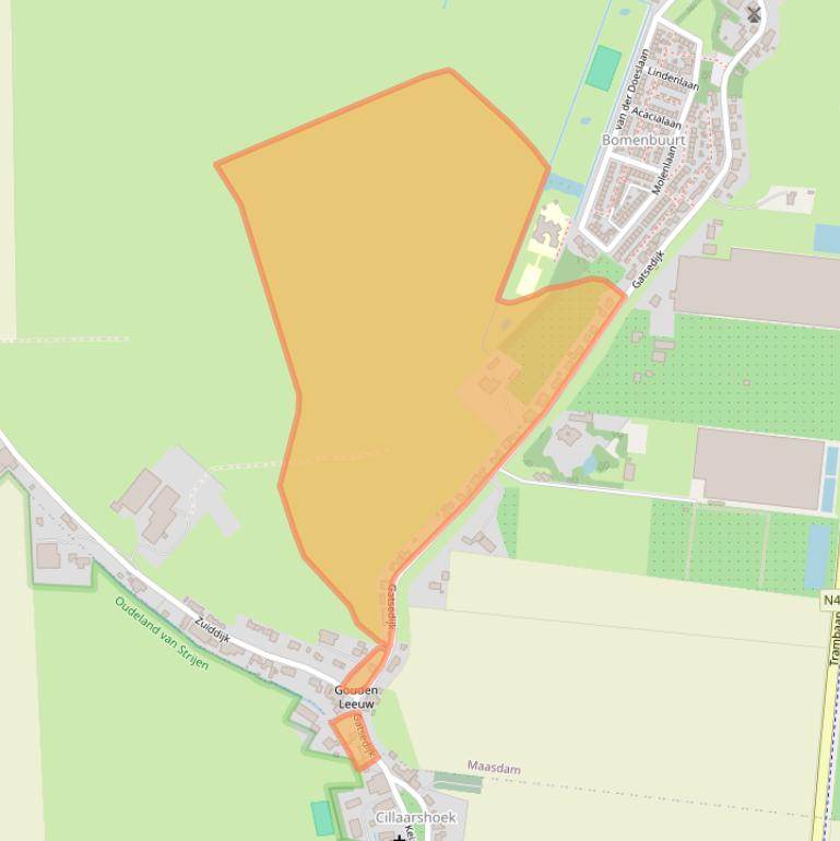 Kaart van postcodegebied 3299LC.