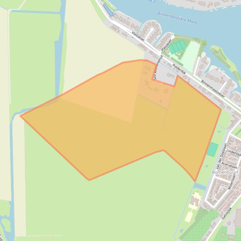 Kaart van postcodegebied 3299LH.