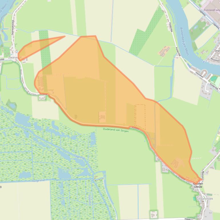 Kaart van postcodegebied 3299LS.