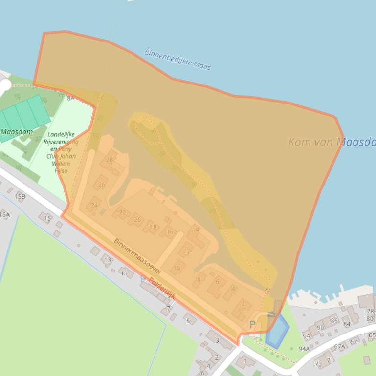 Kaart van postcodegebied 3299LV.