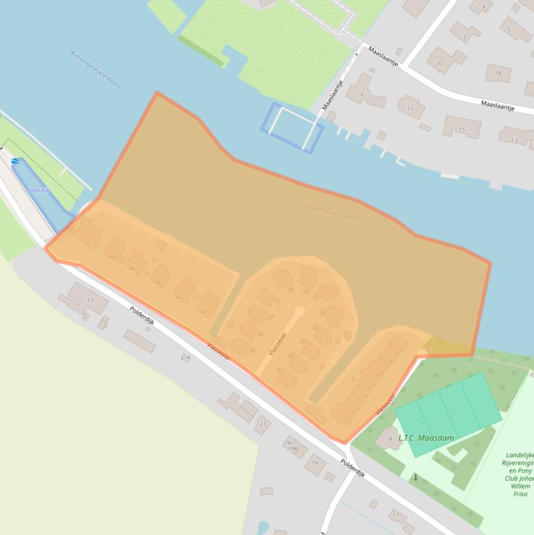 Kaart van postcodegebied 3299LZ.