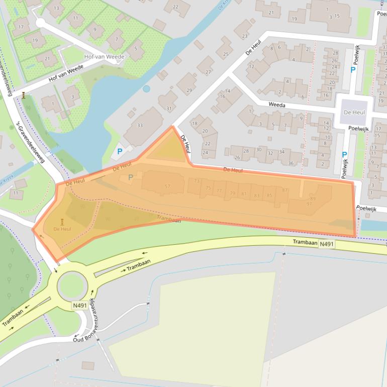 Kaart van postcodegebied 3299WC.