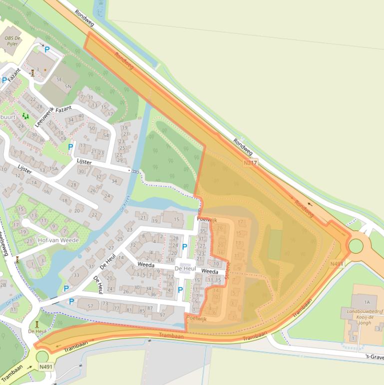 Kaart van postcodegebied 3299WJ.