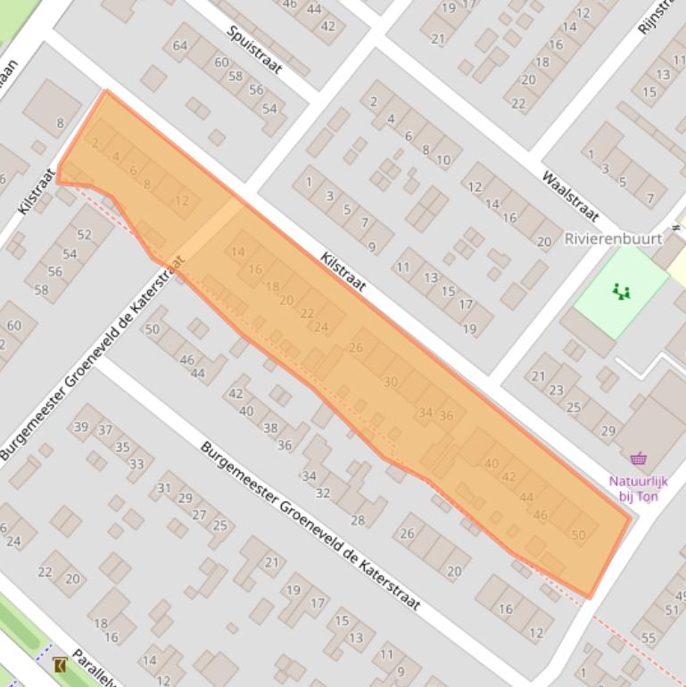 Kaart van postcodegebied 3299XB.