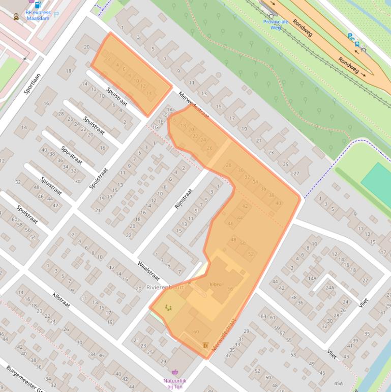 Kaart van postcodegebied 3299XD.