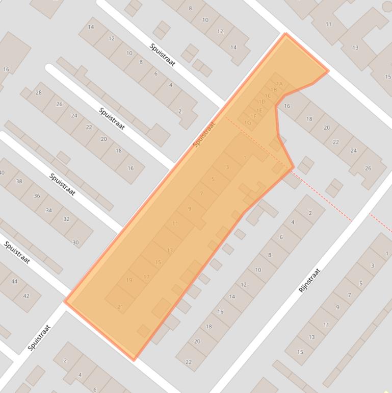 Kaart van postcodegebied 3299XH.