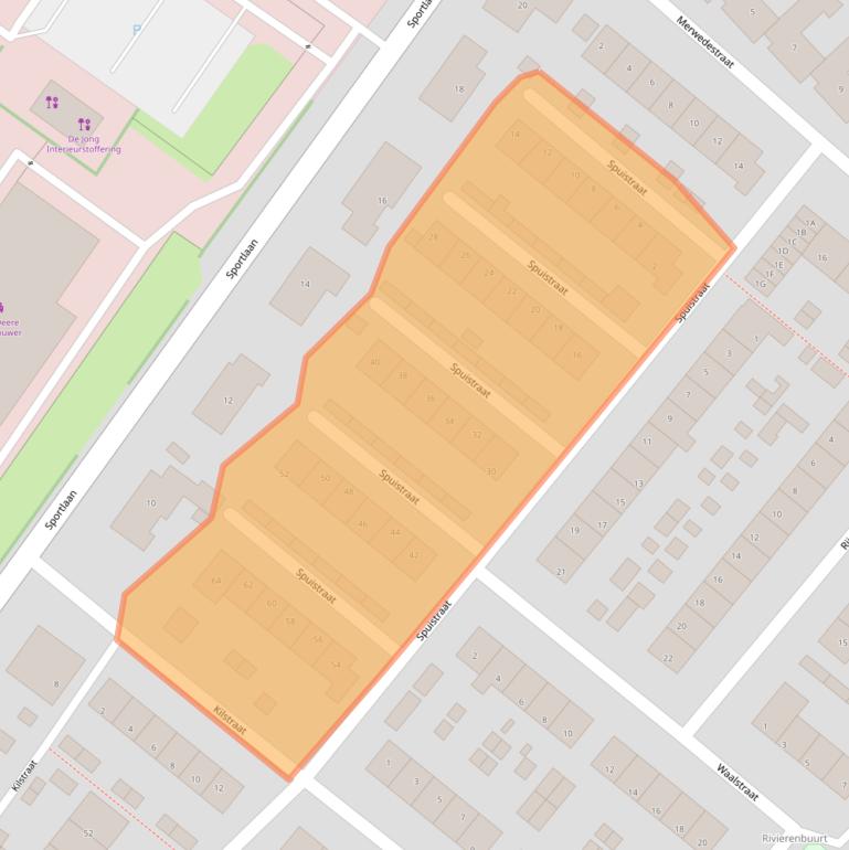 Kaart van postcodegebied 3299XJ.