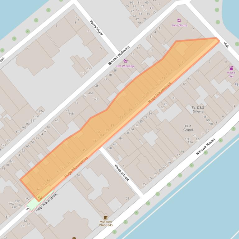 Kaart van postcodegebied 3311AH.