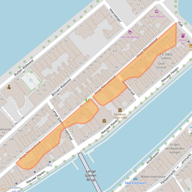 Kaart van postcodegebied 3311AK.