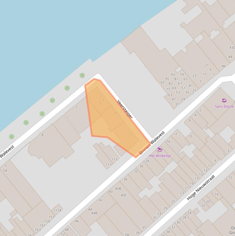 Kaart van postcodegebied 3311AS.