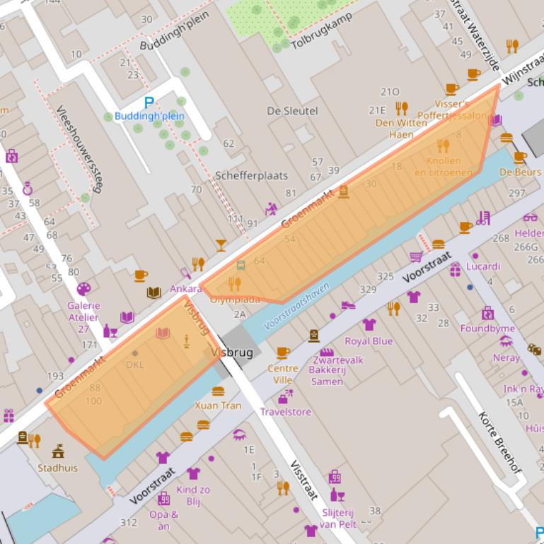 Kaart van postcodegebied 3311BE.
