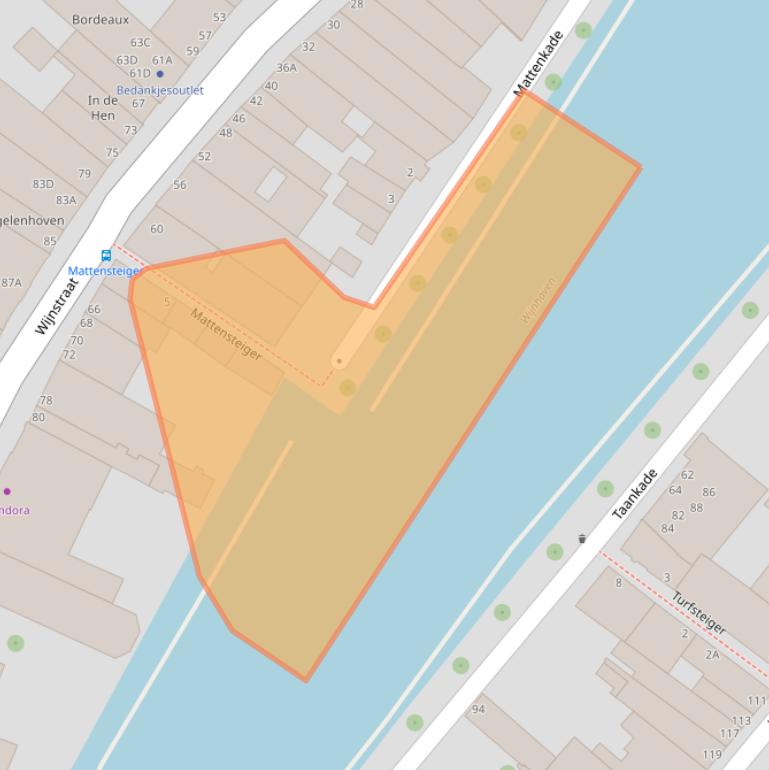 Kaart van postcodegebied 3311BL.