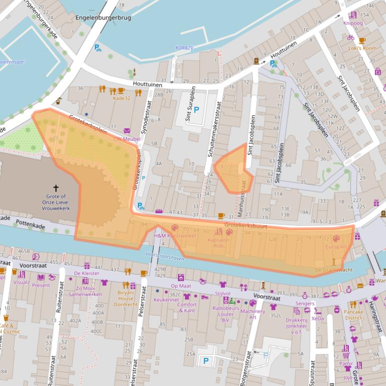 Kaart van postcodegebied 3311CB.