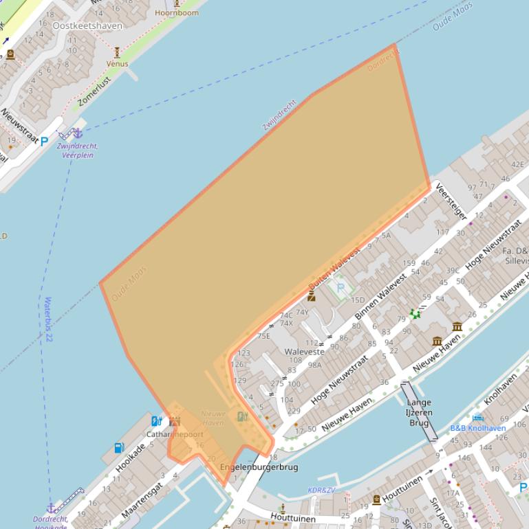 Kaart van postcodegebied 3311CG.