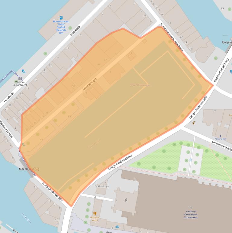 Kaart van postcodegebied 3311CK.