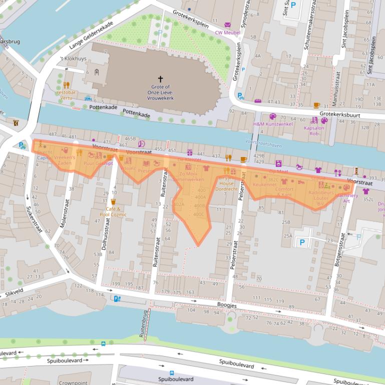 Kaart van postcodegebied 3311CX.