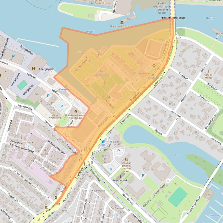 Kaart van postcodegebied 3311DH.