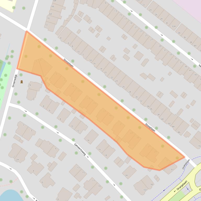 Kaart van postcodegebied 3311DL.