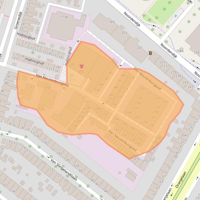 Kaart van postcodegebied 3311DN.