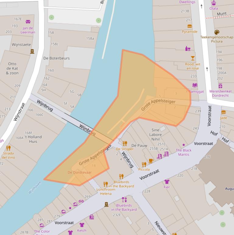 Kaart van postcodegebied 3311EB.