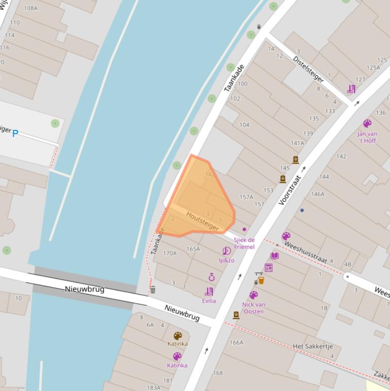 Kaart van postcodegebied 3311EC.