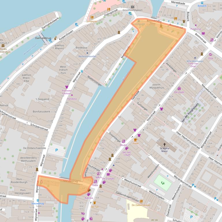 Kaart van postcodegebied 3311EH.