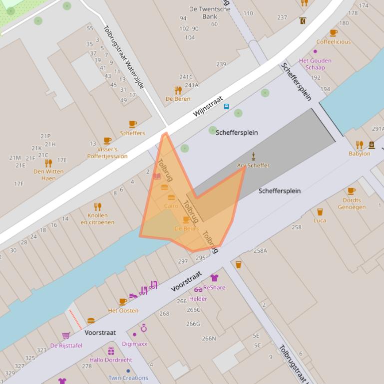 Kaart van postcodegebied 3311EJ.