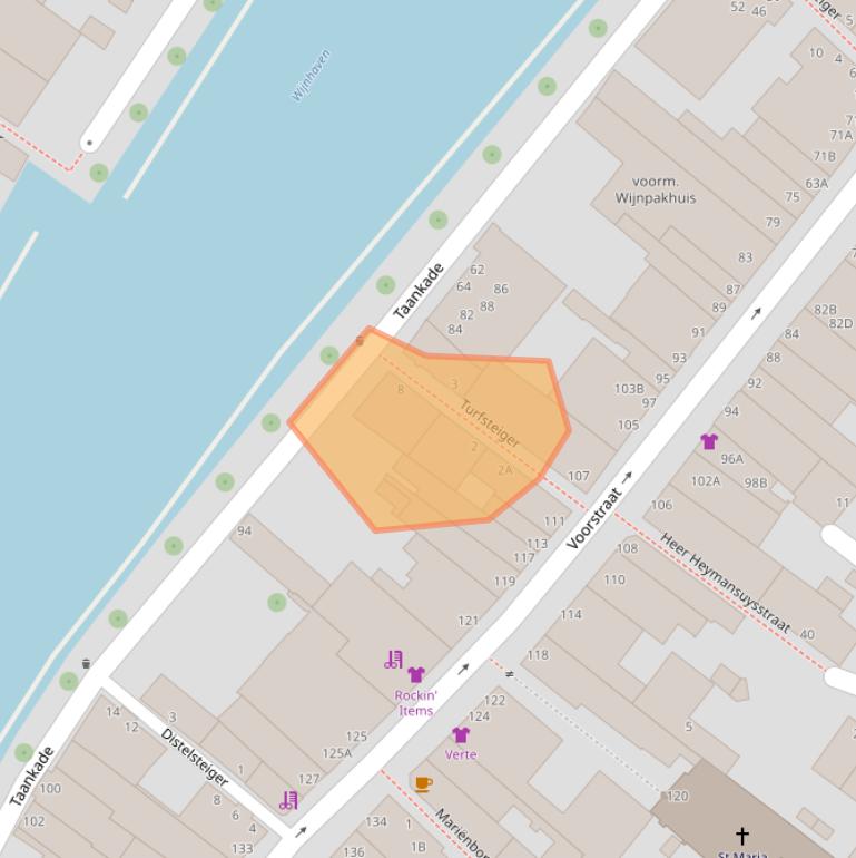 Kaart van postcodegebied 3311EL.