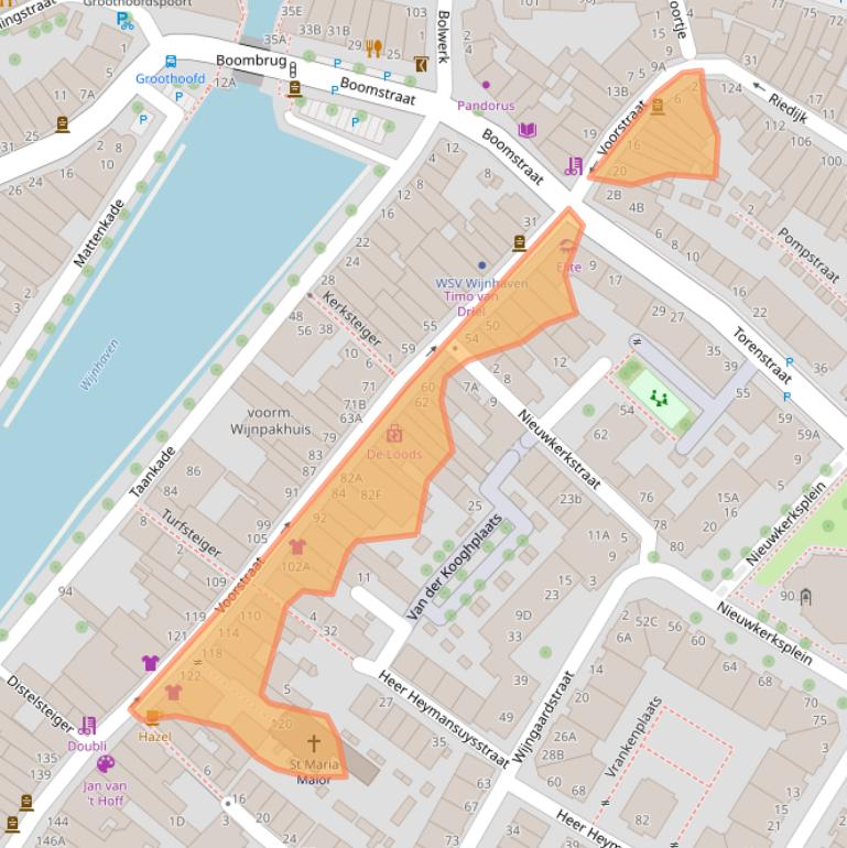 Kaart van postcodegebied 3311ER.