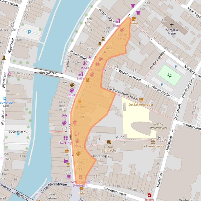 Kaart van postcodegebied 3311ES.