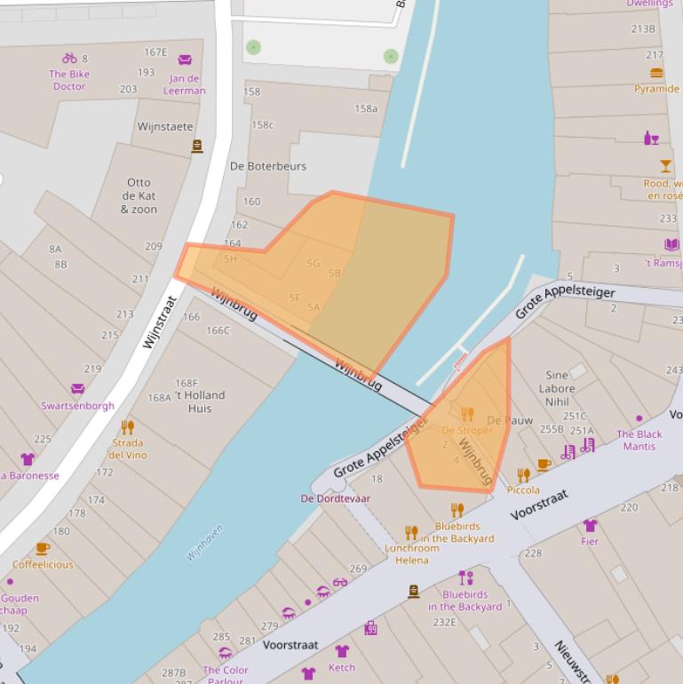 Kaart van postcodegebied 3311EV.