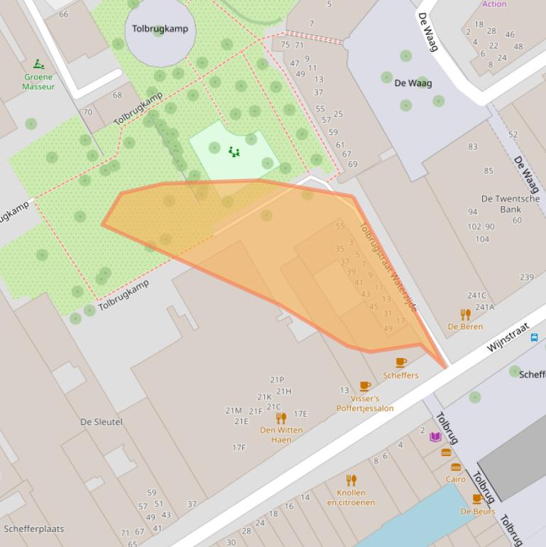 Kaart van postcodegebied 3311EX.