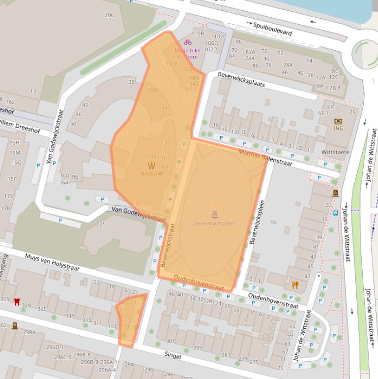 Kaart van postcodegebied 3311GB.