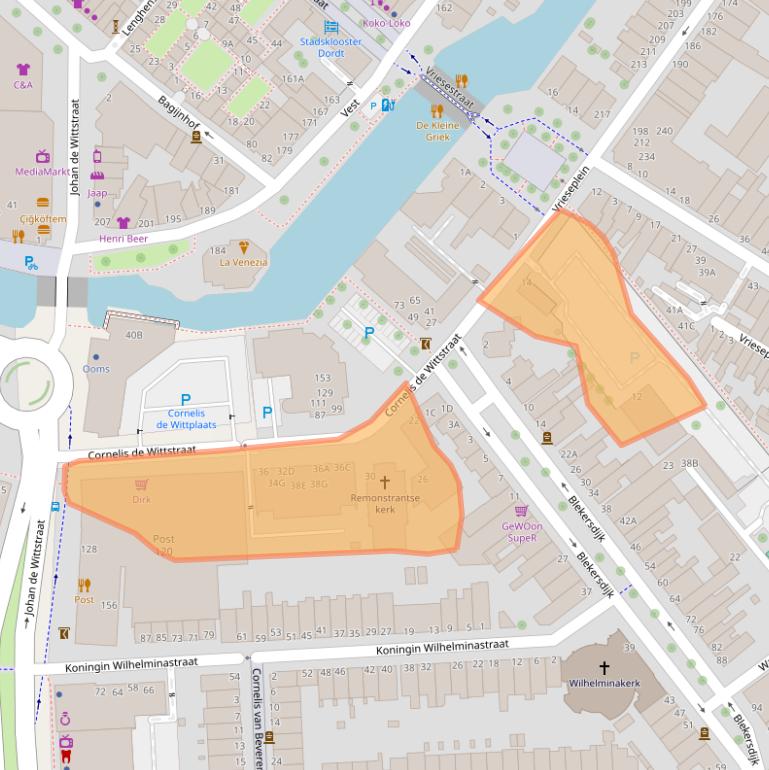 Kaart van postcodegebied 3311GD.