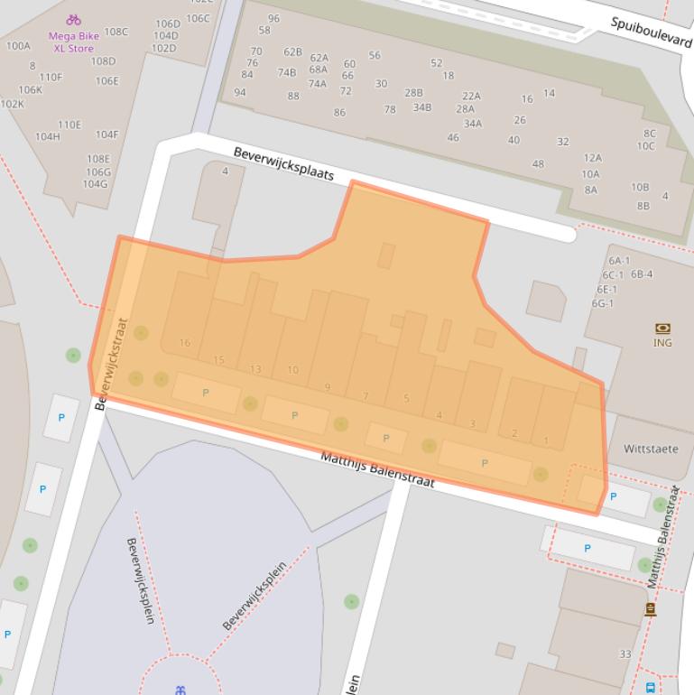 Kaart van postcodegebied 3311GH.