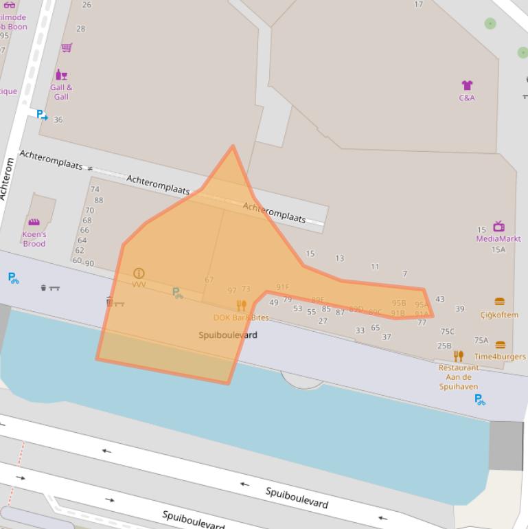 Kaart van postcodegebied 3311GN.