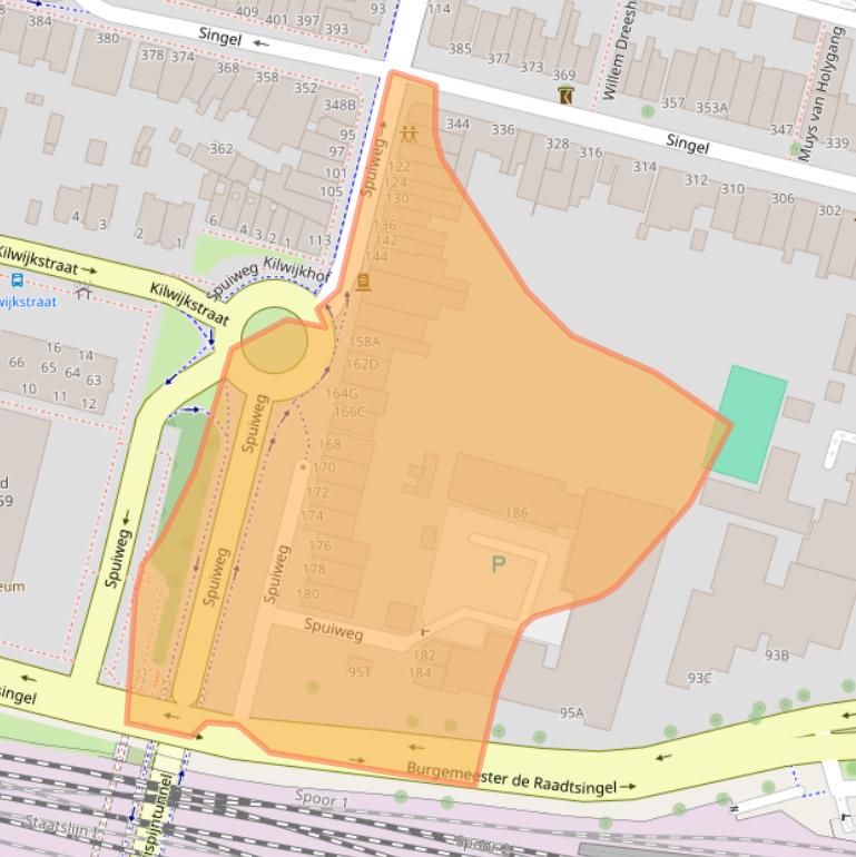 Kaart van postcodegebied 3311GW.