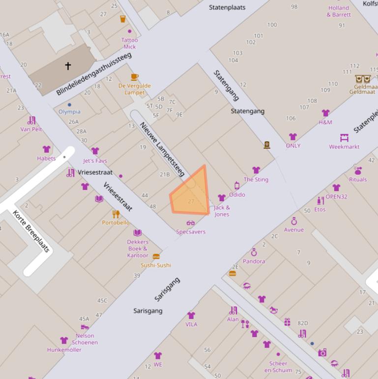 Kaart van postcodegebied 3311HA.