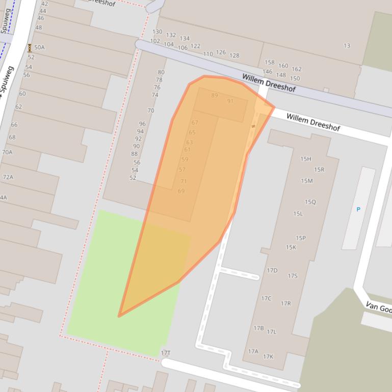 Kaart van postcodegebied 3311HB.