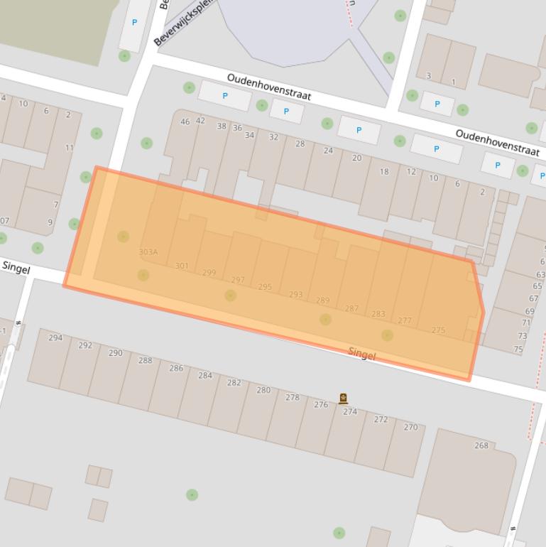 Kaart van postcodegebied 3311HD.