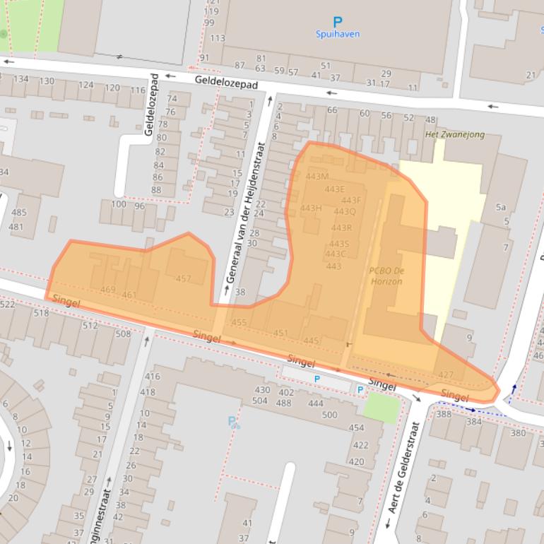 Kaart van postcodegebied 3311HH.