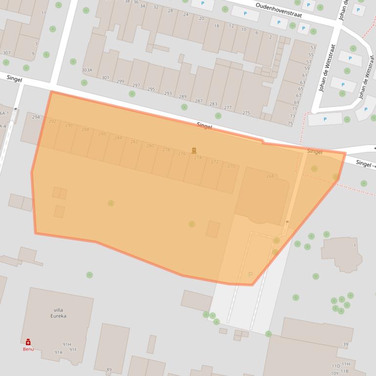 Kaart van postcodegebied 3311HK.