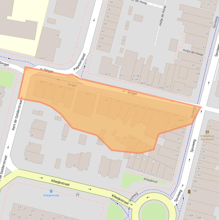 Kaart van postcodegebied 3311HM.