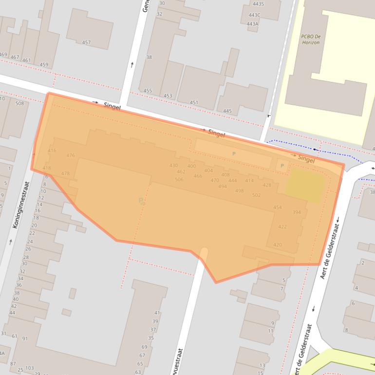 Kaart van postcodegebied 3311HN.