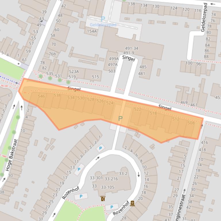 Kaart van postcodegebied 3311HP.